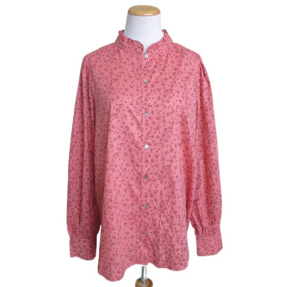 Hatch The Sienna Top Pink Floral Cotton Maternity Blouse Size L (3) - Picture 2 of 13